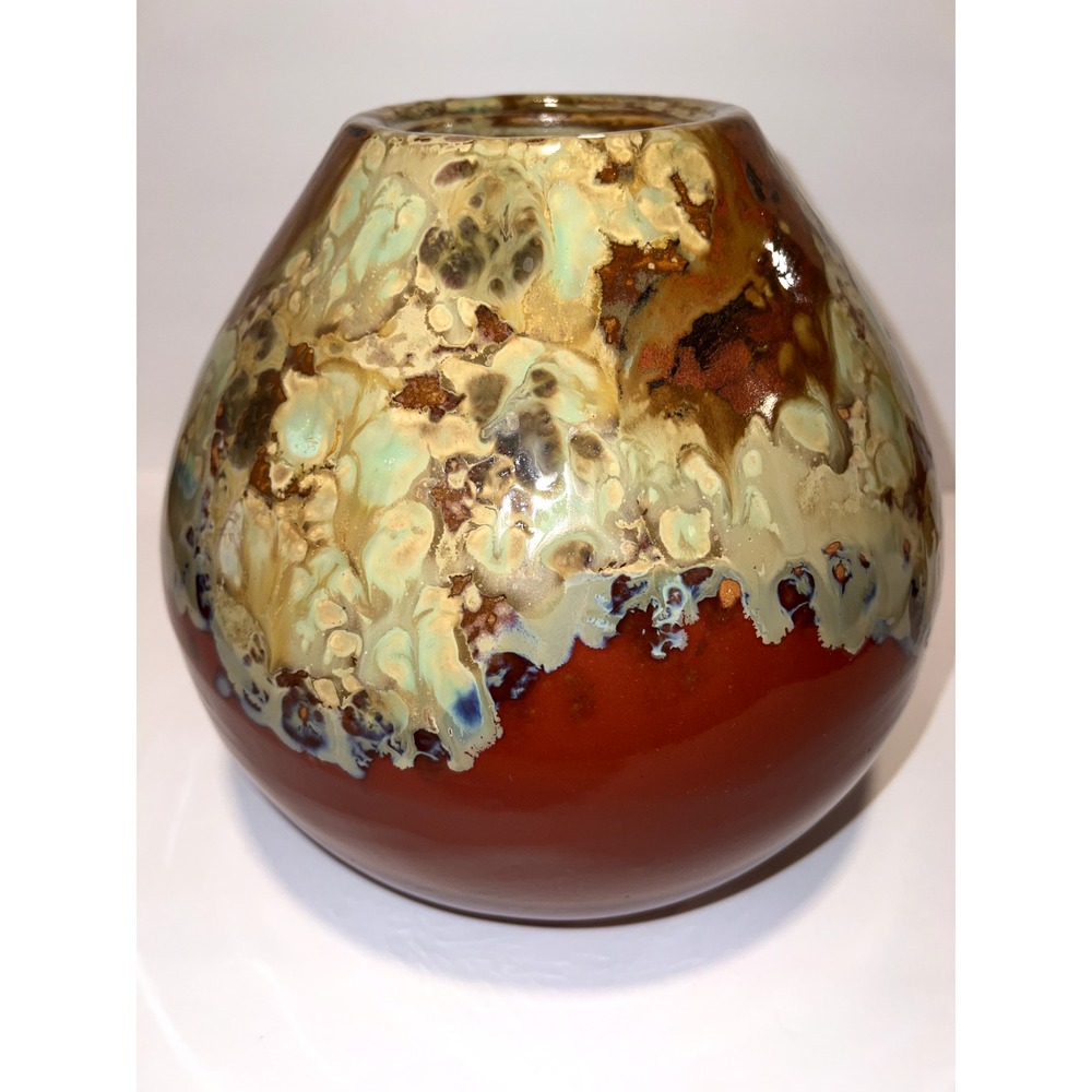 Vintage Japanese Hand Thrown‎ Studio Art Pottery, beautiful glaze vase
